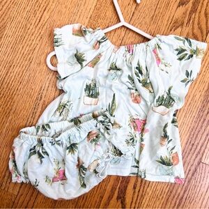 Milkbarn Succulent Cactus 2 Piece Set, 3-6mo